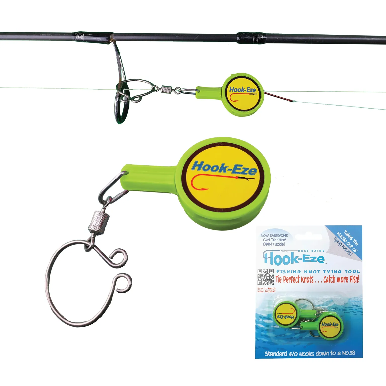 HookEze Fishing Knot Tying Tool (Standard) | Pack of 2