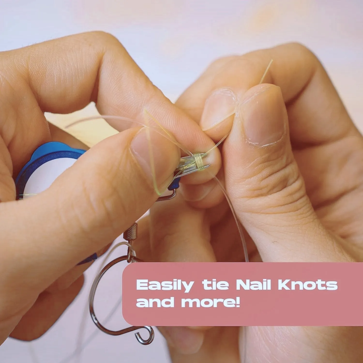 HookEze Fishing Nail Knot Tying Tool | Pack of 2 | Orange